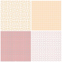 Wunderlich, Hilbert, and Moore fractal curves